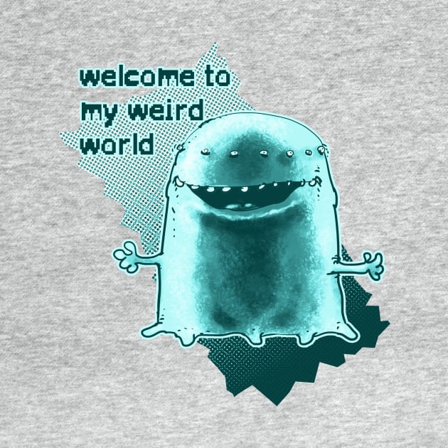 welcome to weird world alien cartoon by anticute